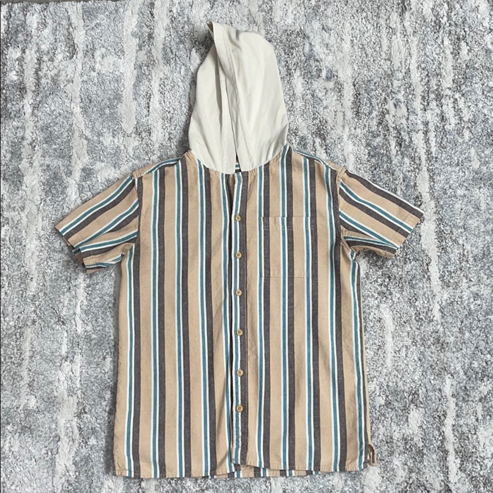 Art Class button up shirt with hood